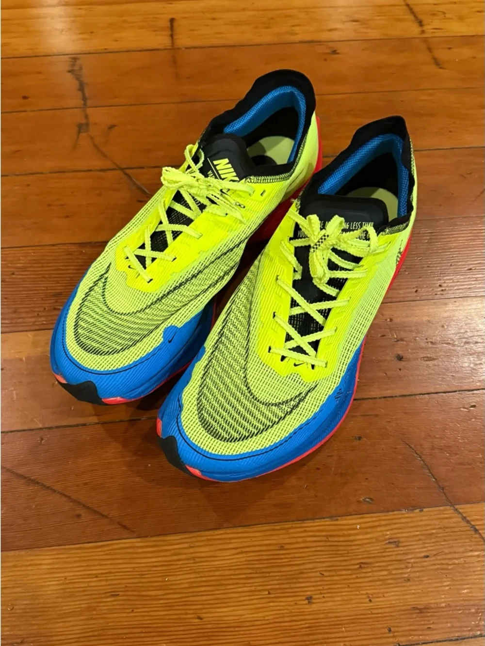 Nike Men's Athletic Shoes Neon Yellow Blue Red - Picture 3 of 6